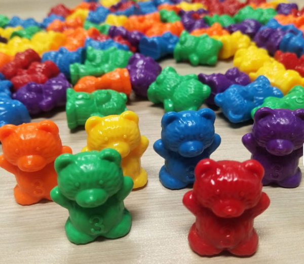 | Autism in Pakistan Rainbow Counting Bears – 60-Piece Fine Motor & Counting Toy - Image 4