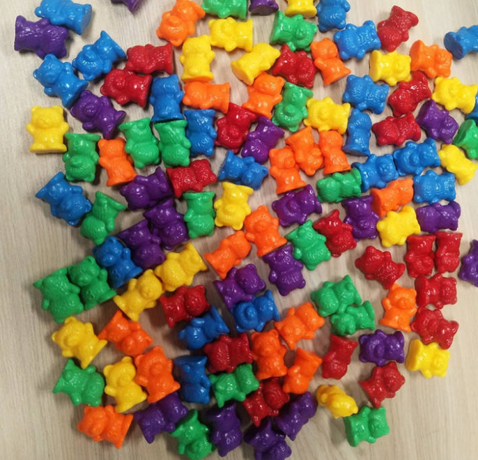 | Autism in Pakistan Rainbow Counting Bears – 60-Piece Fine Motor & Counting Toy - Image 2